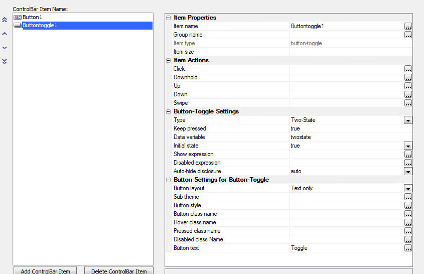 Button Togglepropsheet